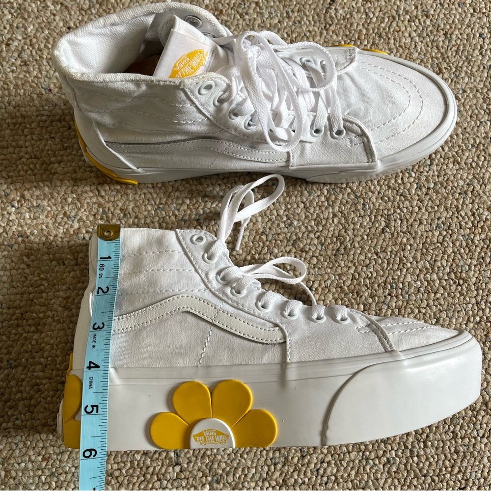 Vans SK8-Hi Tapered Stackform OSF Platform Sneakers Yellow Daisy W 9.5/ M 8 - Picture 11 of 16